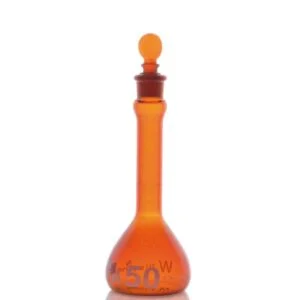 Volumetric Flask-ASTM Amber, Wide Mouth Heavy Duty